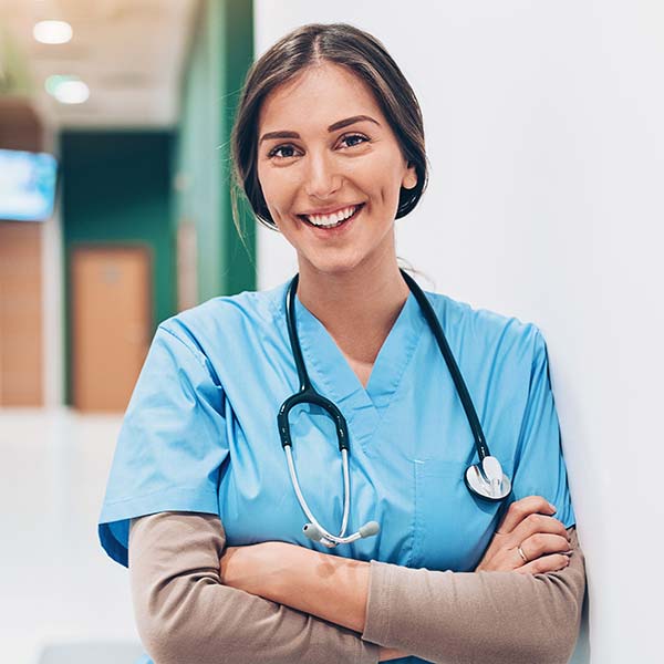 Young female doctor in the hospital